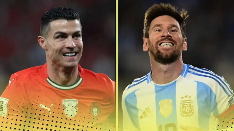 مقارنة بين إحصائيات  Lionel Messi و Cristiano Ronaldo الدولية  2025