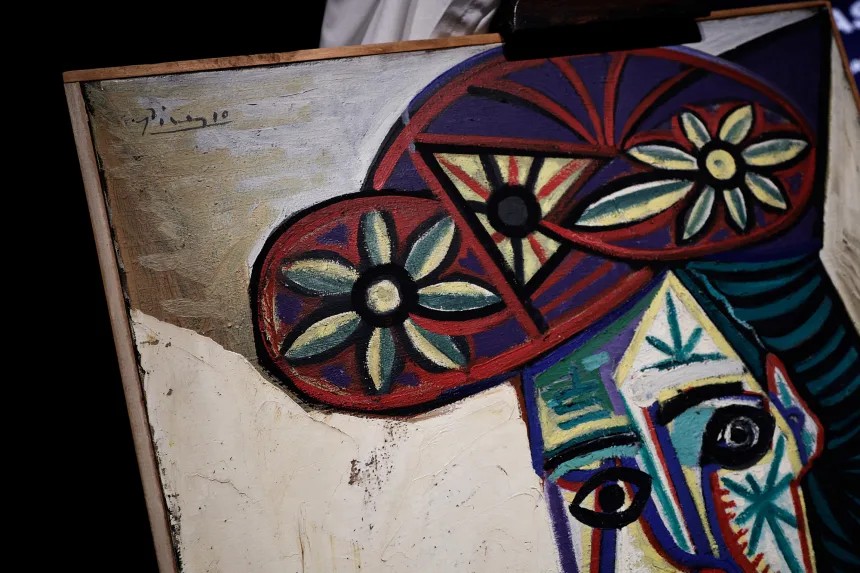 لوحة Picasso  معروضة للبيع بالمزاد العلني 