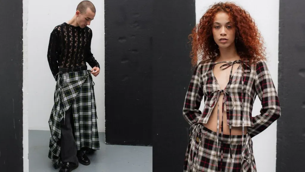  يشهد قماش tartan  رواجاً كبيراً في عالم الموضة
